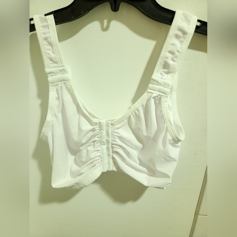 White Ruched Crop Bustier Tank